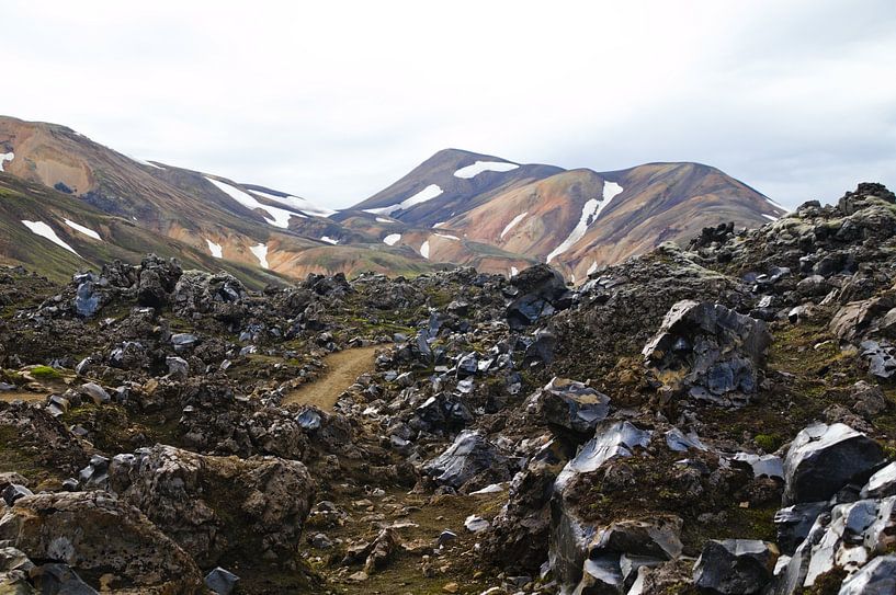 De rhyolietbergen en  lavavelden van Landmannalaugar van Whis' photos