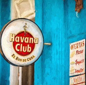 Havana Club Rum uithangbord in Cuba