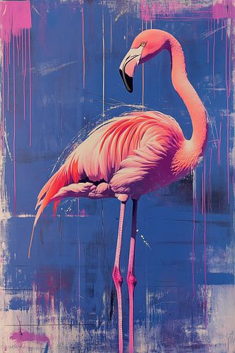 Flamingo in Bright Colours Modern Elegance