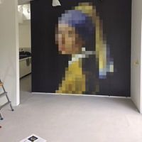 Photo de nos clients: Pixel Art : La fille à la boucle d'oreille en perles  par JC De Lanaye