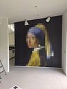 Kundenfoto: Pixel Art: Das Mädchen mit dem Perlenohrgehänge von JC De Lanaye