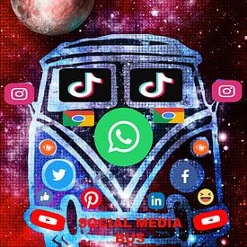 Sociale media Bulli gemengde techniek van Werner Lehmann