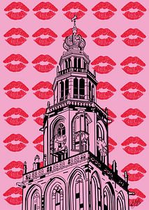 Oben auf Martinitoren Groningen mit Kissing Prints