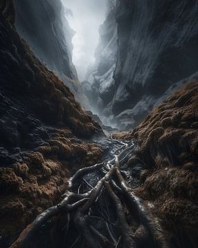 Mountain world in magical light by fernlichtsicht