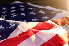 Close up of the flag of the USA by Udo Herrmann