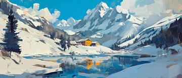 Berglandschap winter van Poster Art Shop