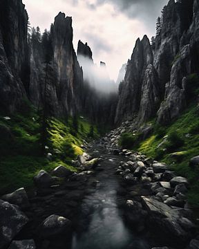 Wandern in den Bergen von fernlichtsicht