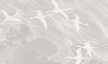 Japan Kraniche Vintage Creme
