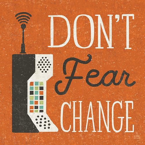 Retro desktop mobiele telefoon, Michael Mullan