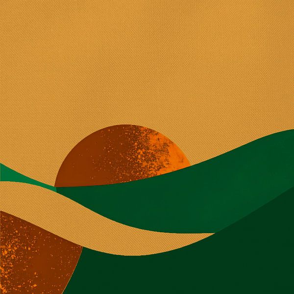 Minimalistische und abstrakte Hügellandschaft - Teil 1 von Studio Pieternel