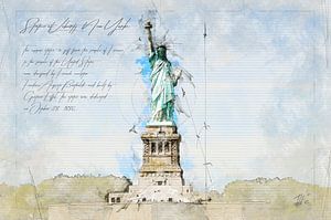 Vrijheidsbeeld, New York van Theodor Decker