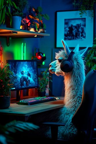 Lama in spelopstelling