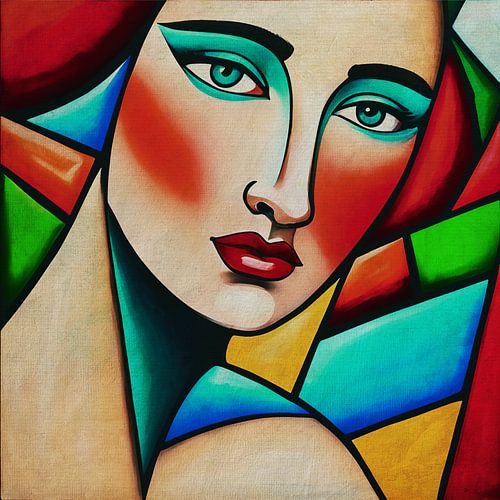 Portretten geschilderd in expressionistische stijl nr.13