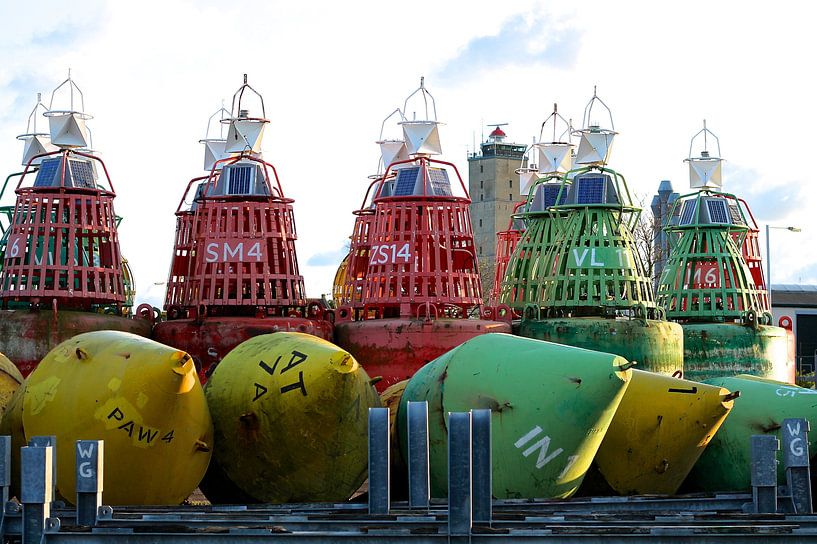 Betonning op de haven van Terschelling by Berthilde van der Leij