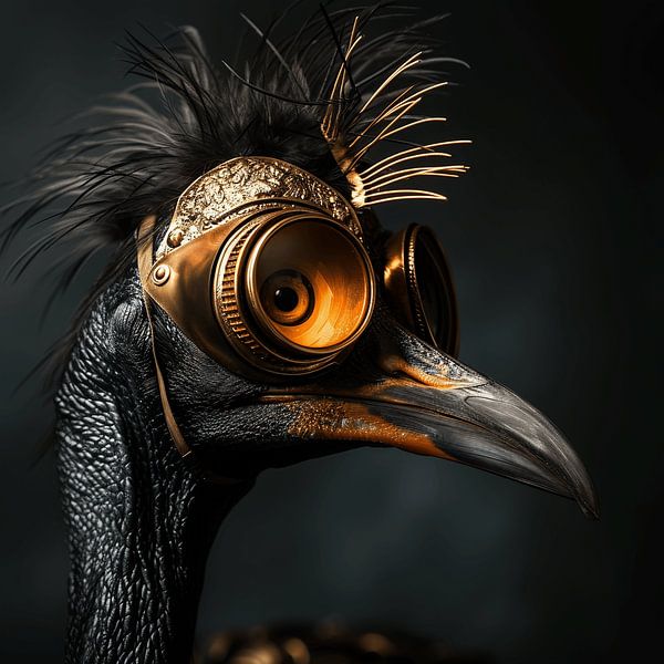 Jovial bird portrait - The Jolly Cormorant by Karina Brouwer