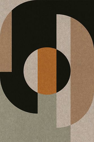 Geometrische Retro Kunst: Scandinavisch Industrieel Minimalisme 1