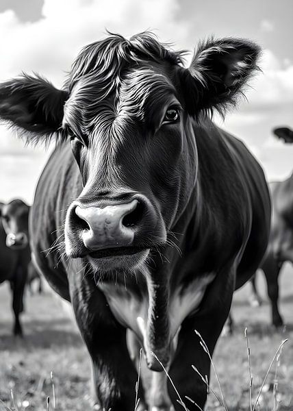 TW living - black white photo - cow 1 par TW living