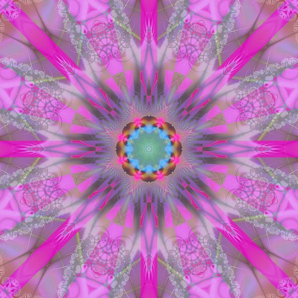 Mandala P9555 softly pink von Claudia Gründler
