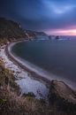 Asturien Playa de Silencio Strand zum Sonnenuntergang von Jean Claude Castor Miniaturansicht