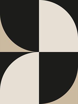 Abstracte geometrische vormen in aardse kleuren - Janpandi Stijl / Scandinavisch 4 van Kjubik