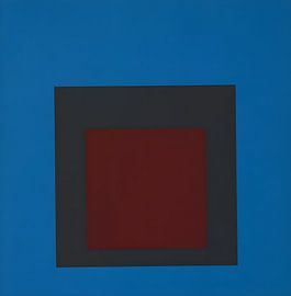 Josef Albers - Hommage an das Quadrat, blau, dunkelrot . Hohe Auflösung von Vivanne
