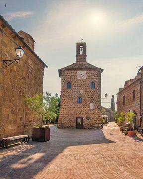 Sovana main square and medieval Town Hall building by Stefano Orazzini