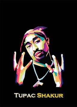 Tupac Shakur Wpap Pop Art van Wpap Malang