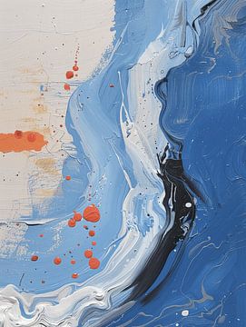 Modern abstract in voornamelijk blauwtinten van Studio Allee
