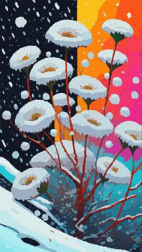 Fantasie Schnee-Blumen van Gabriella David