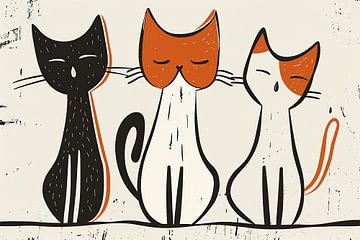 Katten | Trio of Tranquility van Modern Collection