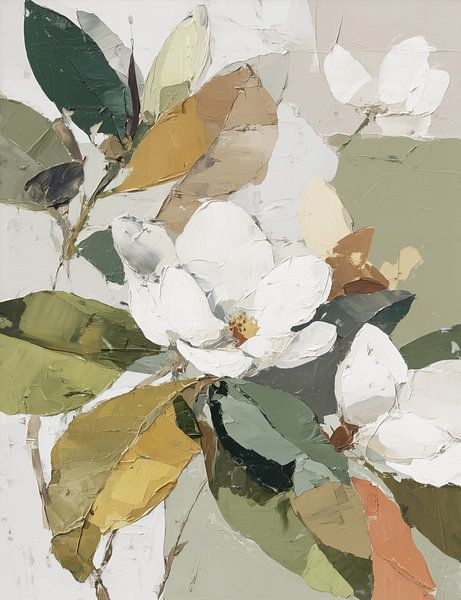 In bloom between olive green and ochre light by Color Square