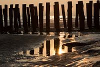Avondlicht op het strand
