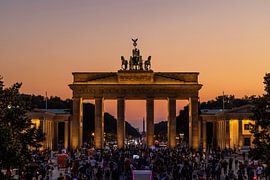 Brandenburger Tor Berlin im Sonnenuntergang von Frank Herrmann