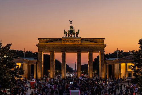Brandenburg Gate Berlin at sunset by Frank Herrmann