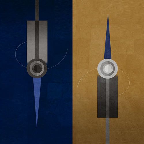 Goud, blauw en de wijzers