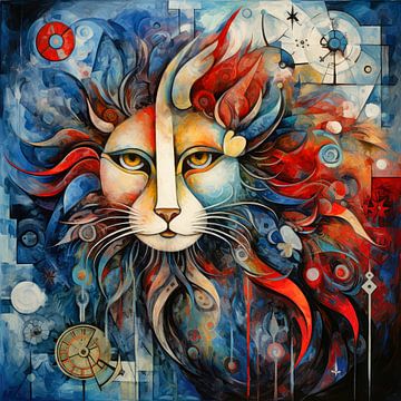 Colourful lion illustration by ARTemberaubend