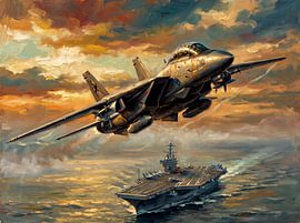F-14-Start über der Nimitz