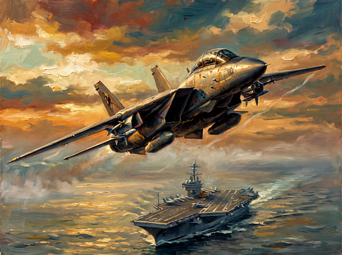 F-14 Ascension boven de Nimitz