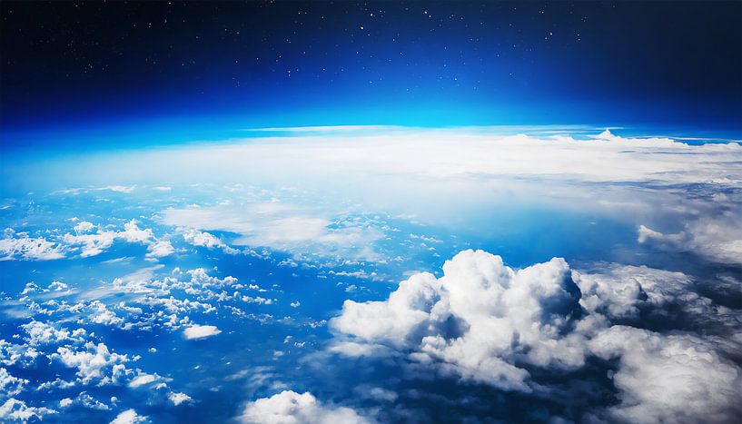 Clouds over the earth from space by Mustafa Kurnaz