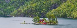 Panorama von Eidaholmen im Lovrafjord, Norwegen von Henk Meijer Photography