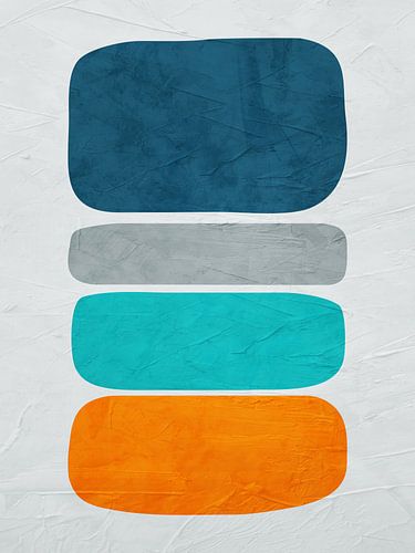 Abstract, organic, geometric, modern, colourful art