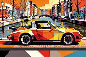 Porsche 911 Targa in Amsterdam – Pop-Art