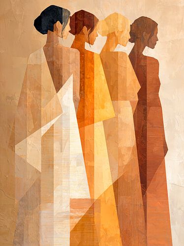 Vier Frauen von Harry Hadders Design