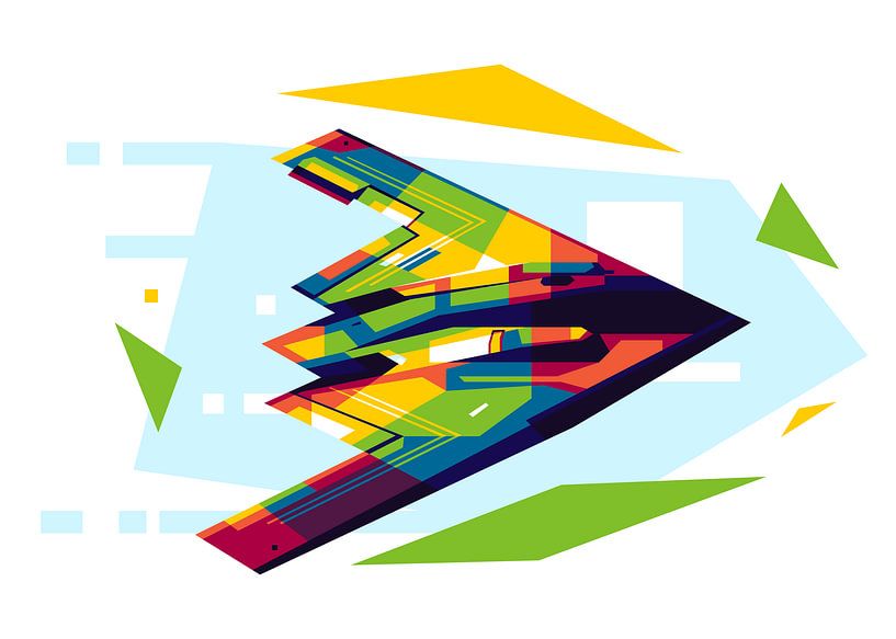 B-2 Spirit in WPAP Illustration by Lintang Wicaksono