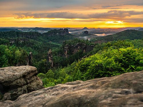 Carolafelsen, Sächsische Schweiz - Großer Dom und Hohe Liebe