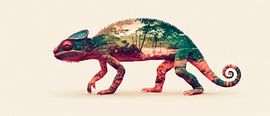 Chameleon in the forest by Poster Art Shop