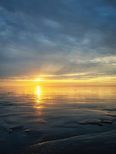 het laatste licht op de wadden kust