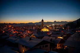 Nesselwang at dawn by Leo Schindzielorz