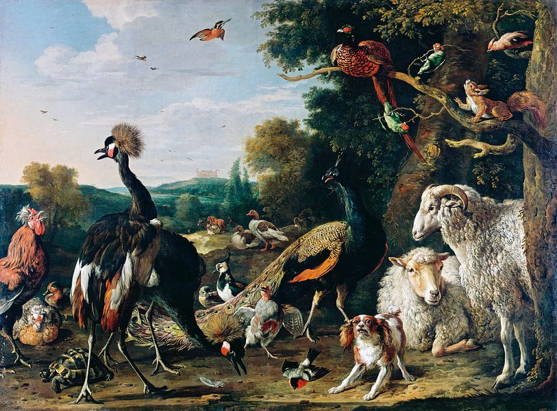Dieren voor de Ark van Noach, Melchior d'Hondecoeter van Meesterlijcke Meesters