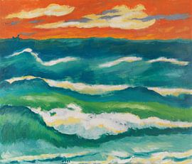 Max Pechstein - Stormachtige zee 's avonds, 1953